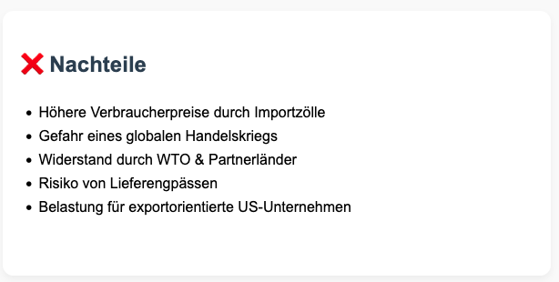 Nachteile