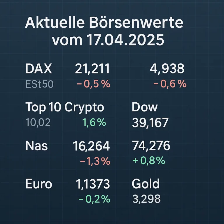 Aktuelle Börsenwerte vom 17.04.2025