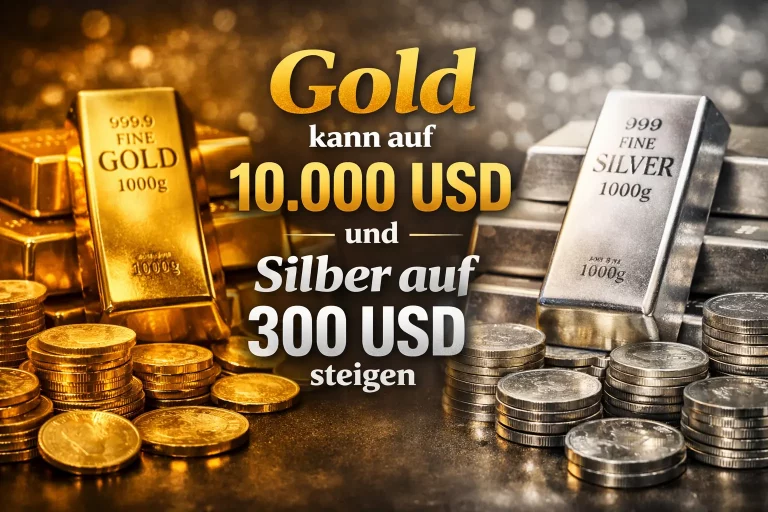 Gold 10.000 USD & Silber 300 USD Silberabsturz