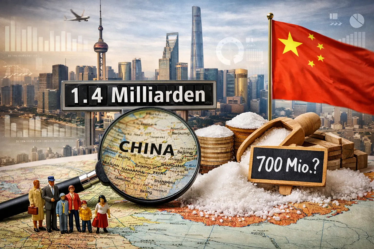 Chinas echte Einwohnerzahl