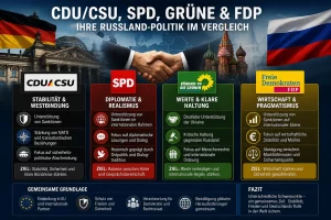 CDU SPD Grüne FDP Macht & Russland Analyse