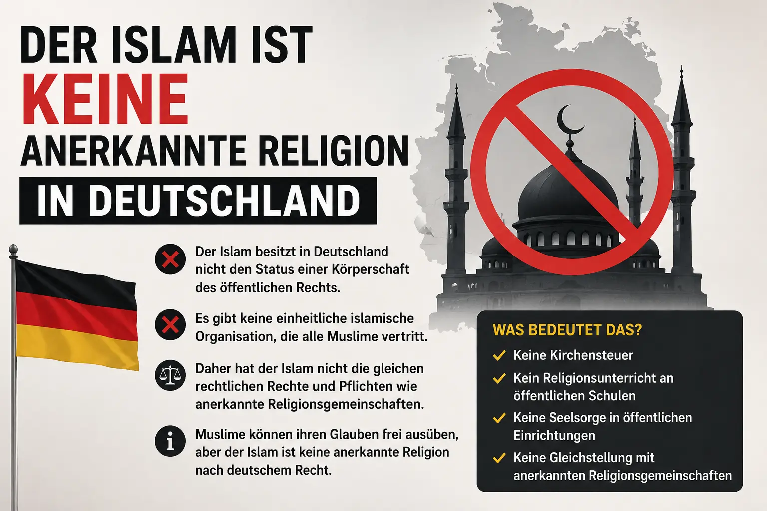 Warum der Islam keine Körperschaft des öffentlichen Rechts ist